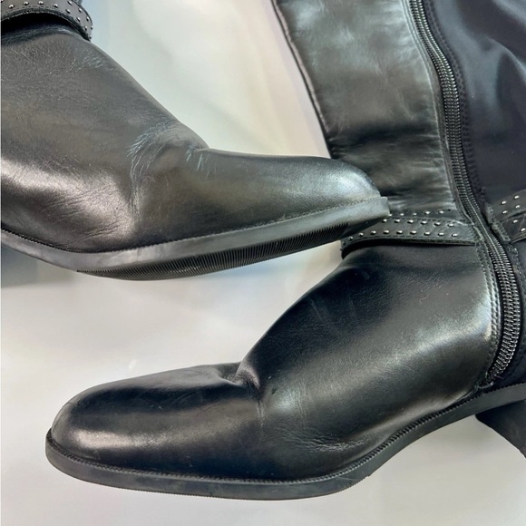 Bandolino Black Leather Heeled Boots - Picture 11 of 12